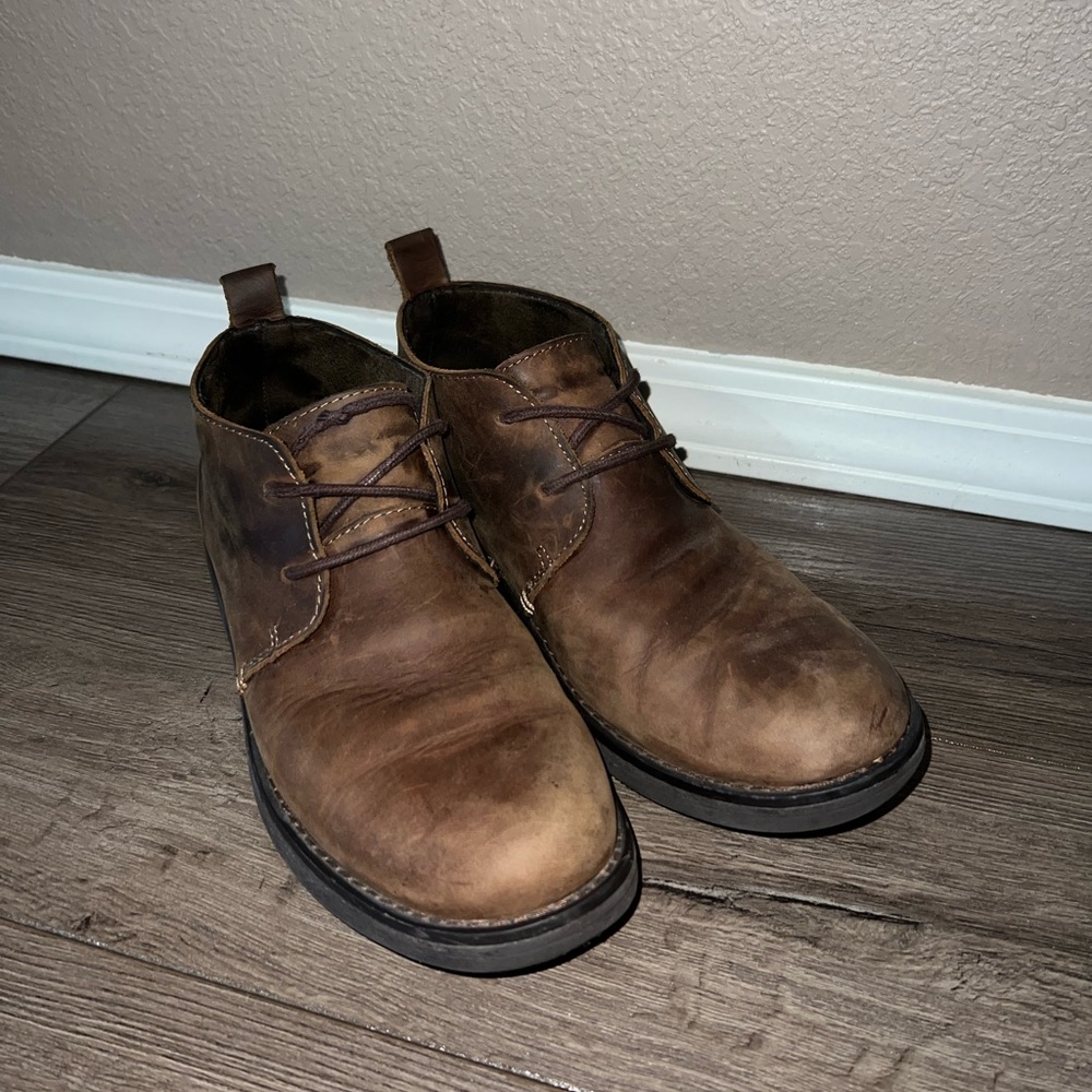 Men’s Leather Upper Brown Boots - Size 7